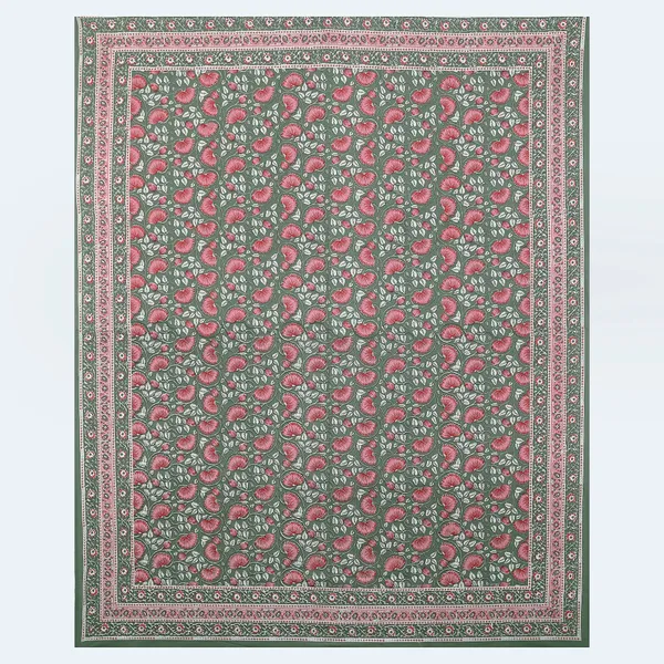 Green_Cotton_Royal_Blossom_Empire_Double_Bedsheet_With_Pillow_Cover_108_X_108_Cm